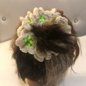 Flower 3D Hair Tie Crochet Hair Accessory, Scrunchies, Handmade crochet